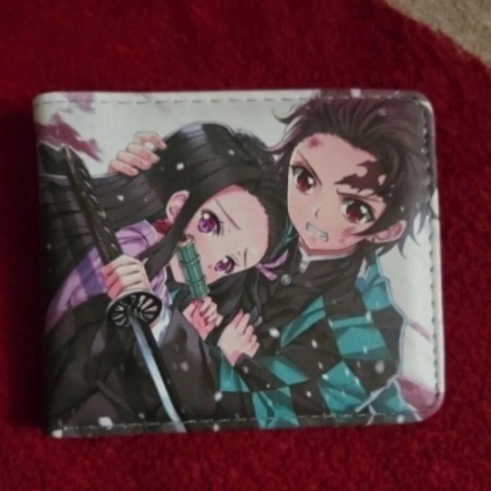 New demon slayer anime manga leather wallet